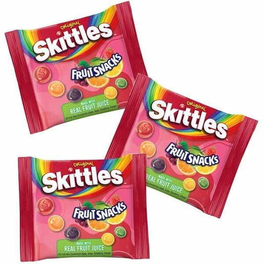 Skittles Gummy Fruit Snacks 3 x 0.8oz Packs