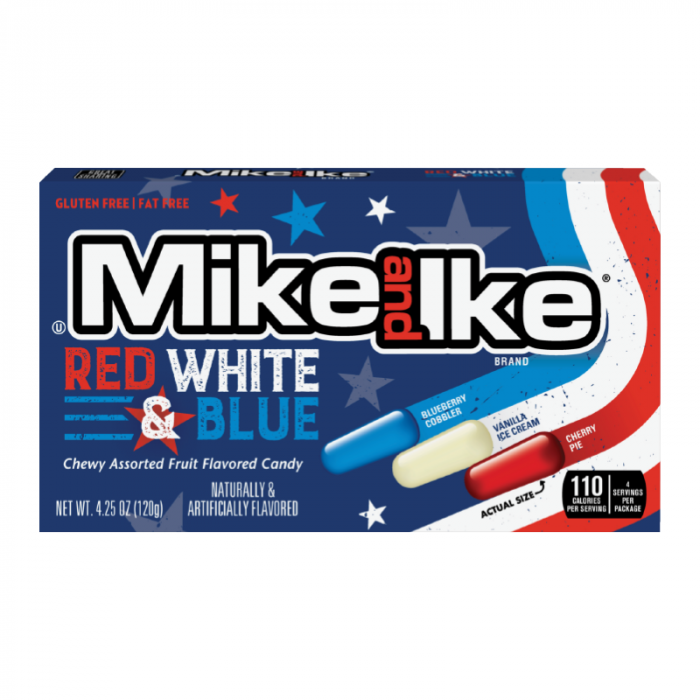 Mike & Ike Red, White and Blue (120g)