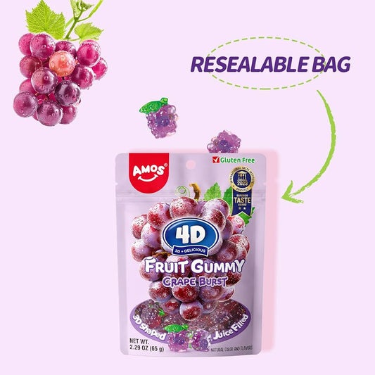 Amos 4D Gummies Grape (65g)