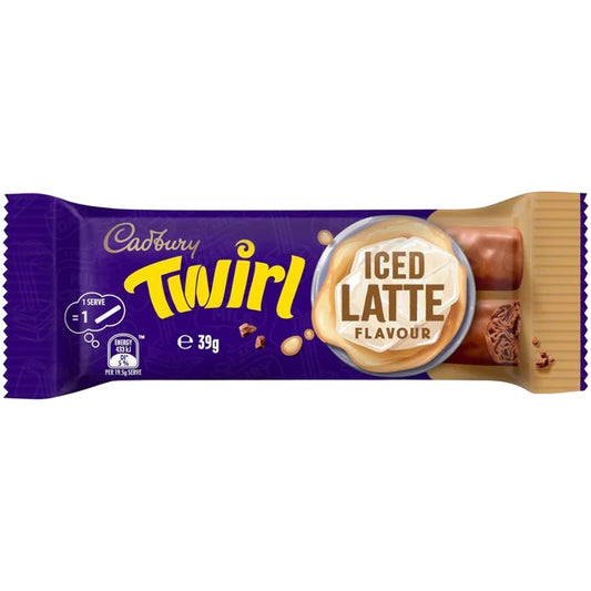 Cadbury's Iced Latte Twirl Chocolate Bar (39g) (Australia)