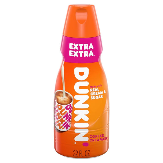 Dunkin' Donuts Coffee Creamer Extra Extra Real Cream & Sugar Flavour (32oz)