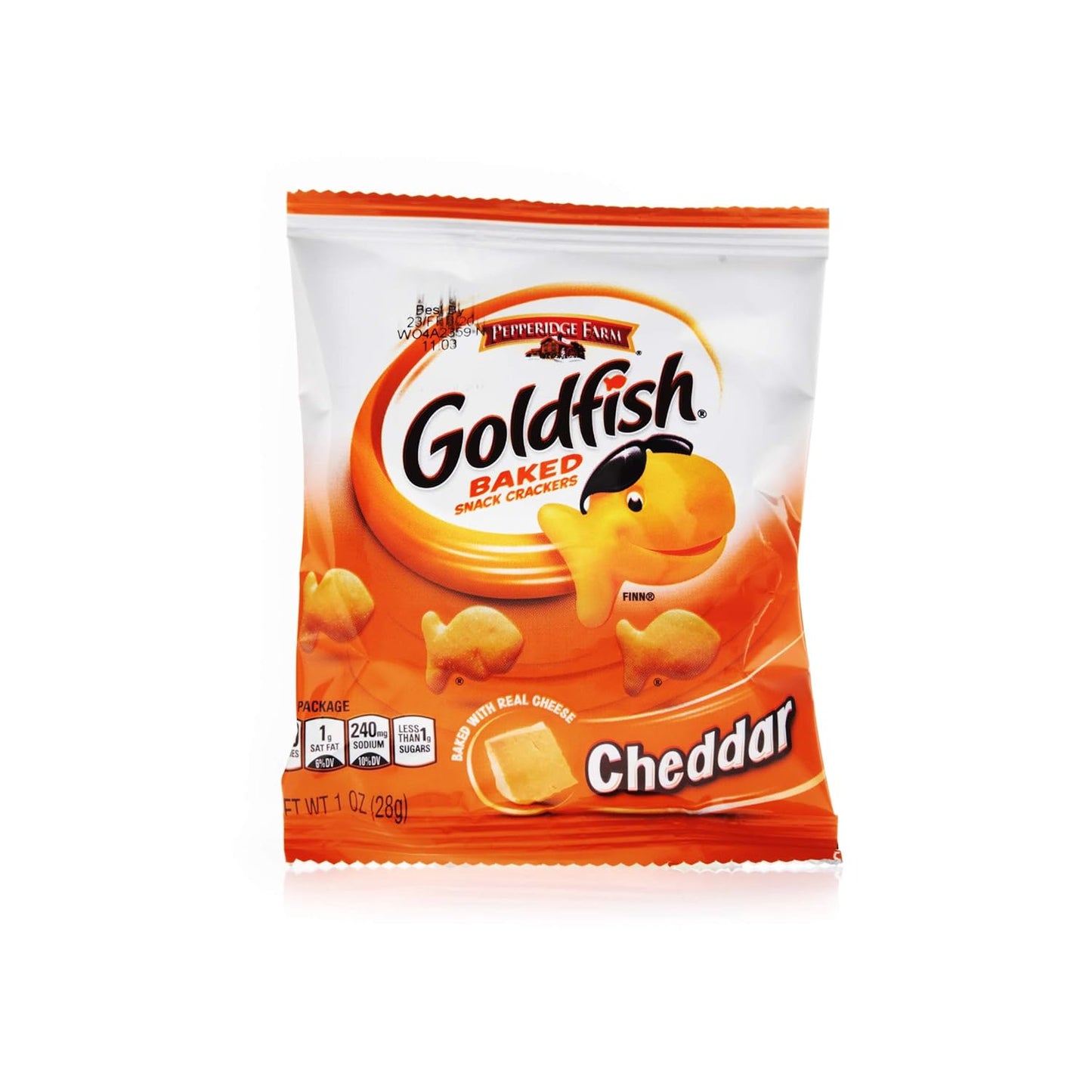 Goldfish Cheddar Cheese Crackers, Baked Snack Crackers  ‘on-the-go’ Snack Packs (28g) | Best Before Dec23 |