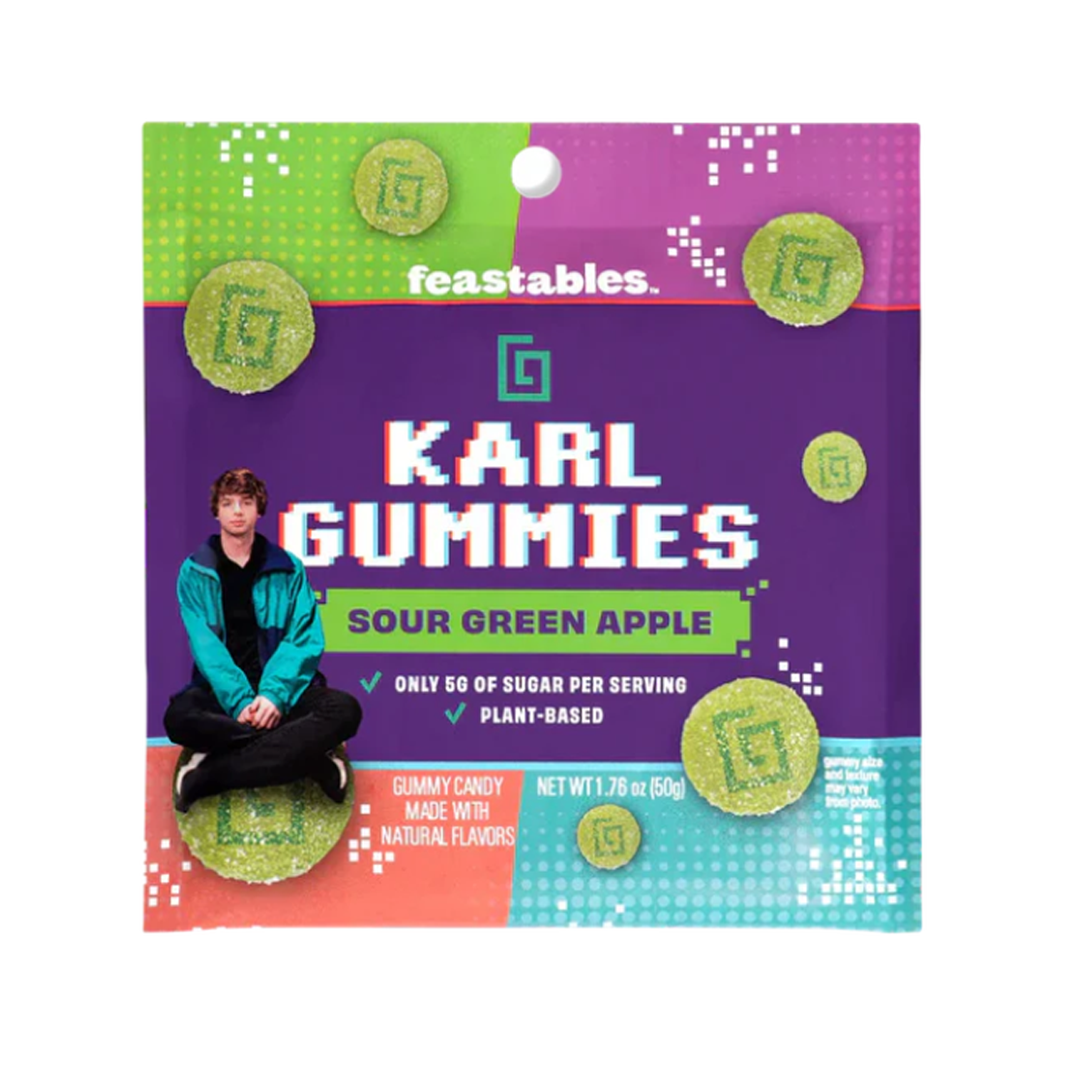 Mr Beast Feastables Karl Gummies Sour Green Apple (50g)