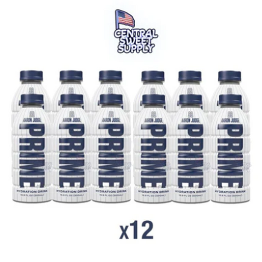 Prime Hydration Aaron Judge WHITE DESIGN (500ml x 12) Full Case IN HAND NOW