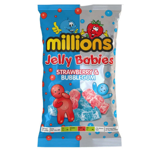 Millions Strawberry & Bubblegum Jelly Babies (190g)